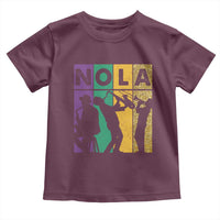 Mardi Gras NOLA New Orleans Carnival Jazz Music Glitter Print Toddler T Shirt