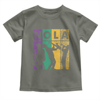 Mardi Gras NOLA New Orleans Carnival Jazz Music Glitter Print Toddler T Shirt