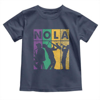 Mardi Gras NOLA New Orleans Carnival Jazz Music Glitter Print Toddler T Shirt