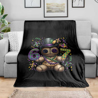 Funny Mardi Gras 67 Voodoo Doll Throw Blanket Fat Tuesday Six Seven Meme