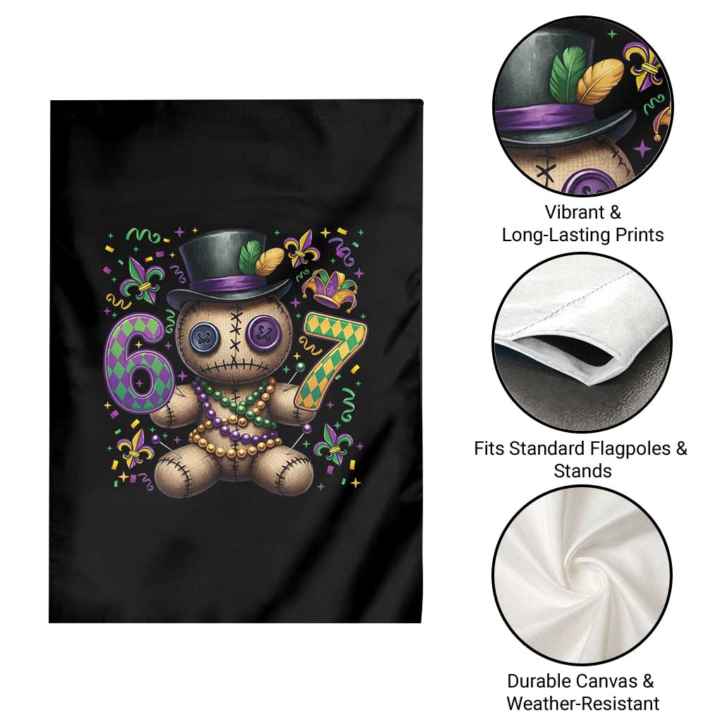 Funny Mardi Gras 67 Voodoo Doll Garden Flag Fat Tuesday Six Seven Meme