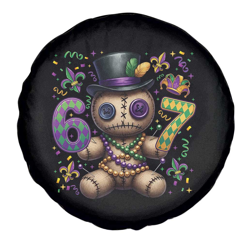 Funny Mardi Gras 67 Voodoo Doll Spare Tire Cover Fat Tuesday Six Seven Meme