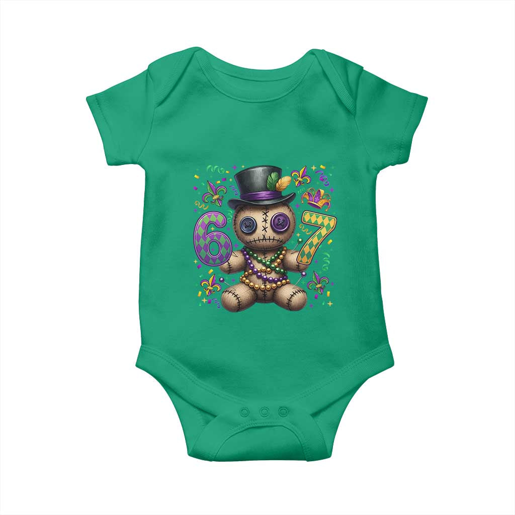 Funny Mardi Gras 67 Voodoo Doll Baby Onesie Fat Tuesday Six Seven Meme