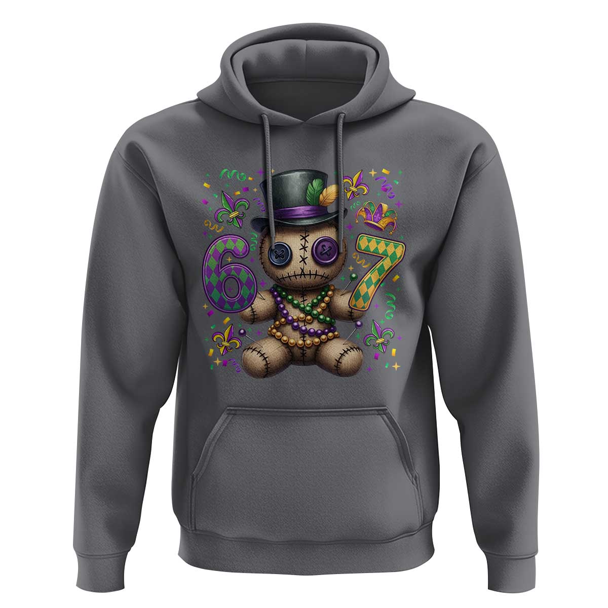 Funny Mardi Gras 67 Voodoo Doll Hoodie Fat Tuesday Six Seven Meme