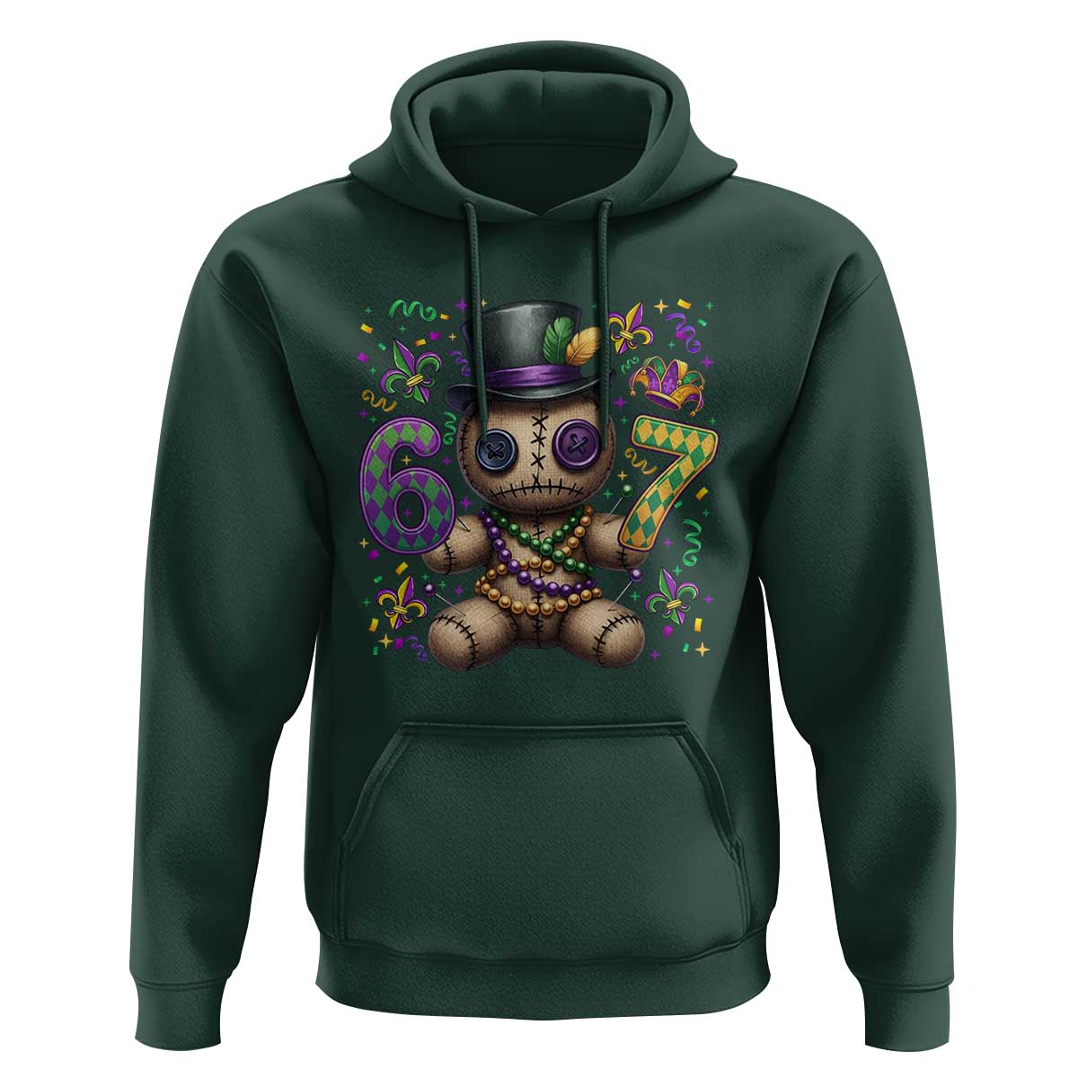 Funny Mardi Gras 67 Voodoo Doll Hoodie Fat Tuesday Six Seven Meme