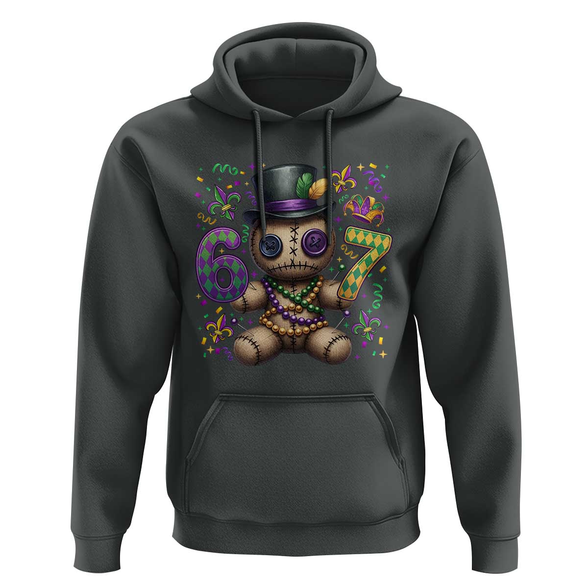 Funny Mardi Gras 67 Voodoo Doll Hoodie Fat Tuesday Six Seven Meme