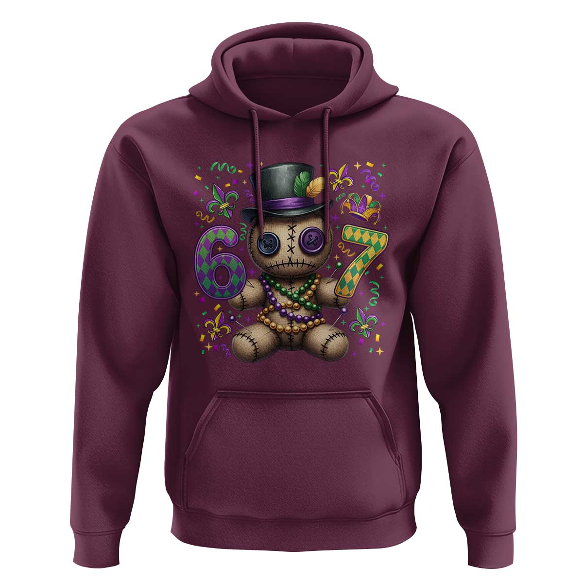 Funny Mardi Gras 67 Voodoo Doll Hoodie Fat Tuesday Six Seven Meme