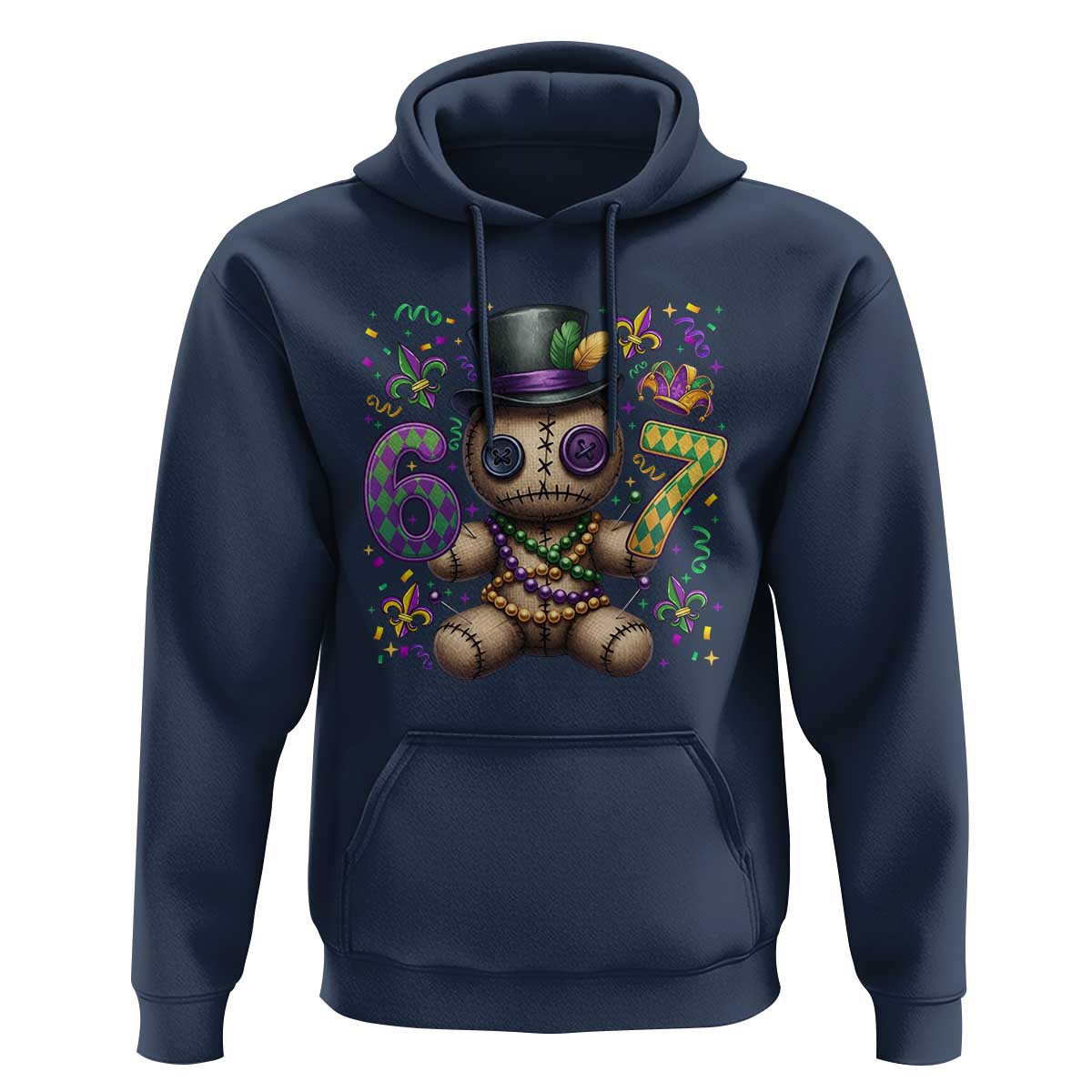 Funny Mardi Gras 67 Voodoo Doll Hoodie Fat Tuesday Six Seven Meme