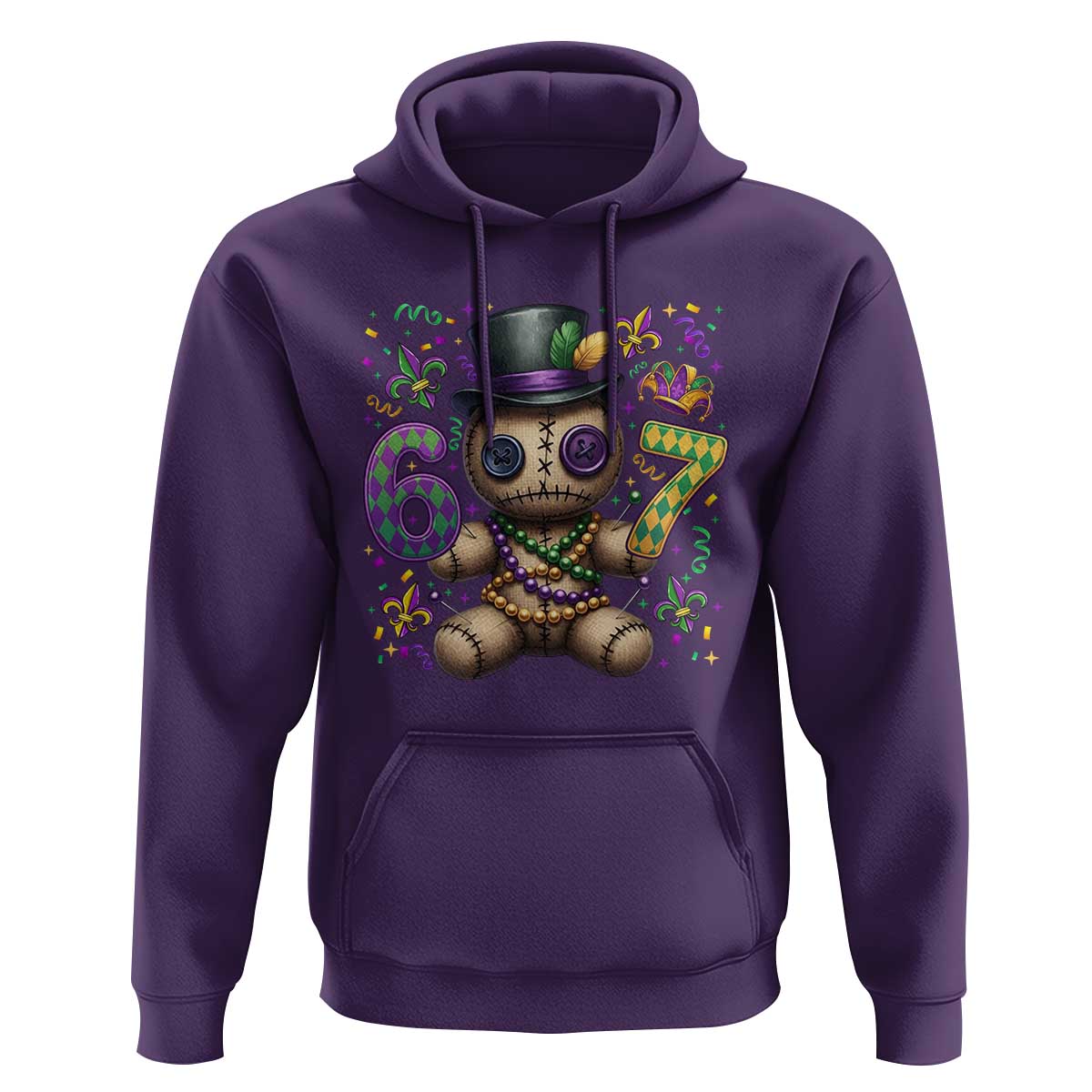 Funny Mardi Gras 67 Voodoo Doll Hoodie Fat Tuesday Six Seven Meme
