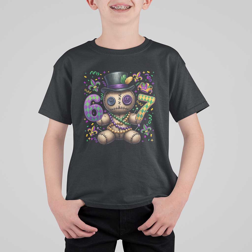Funny Mardi Gras 67 Voodoo Doll T Shirt For Kid Fat Tuesday Six Seven Meme