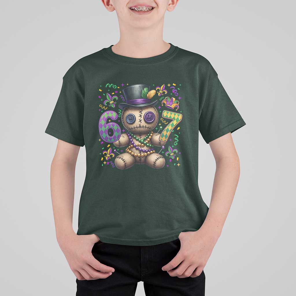 Funny Mardi Gras 67 Voodoo Doll T Shirt For Kid Fat Tuesday Six Seven Meme