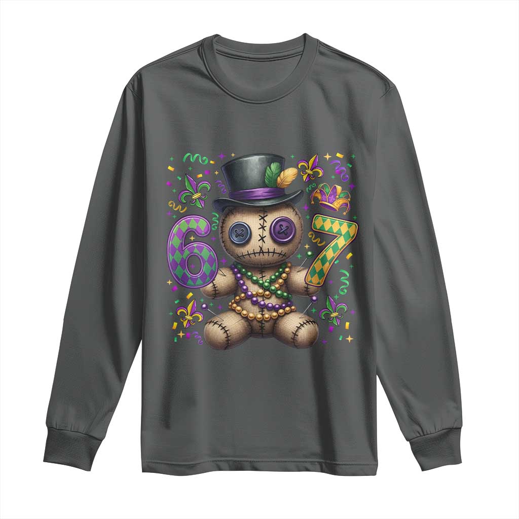 Funny Mardi Gras 67 Voodoo Doll Long Sleeve Shirt Fat Tuesday Six Seven Meme