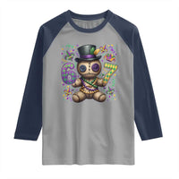 Funny Mardi Gras 67 Voodoo Doll Raglan Shirt Fat Tuesday Six Seven Meme
