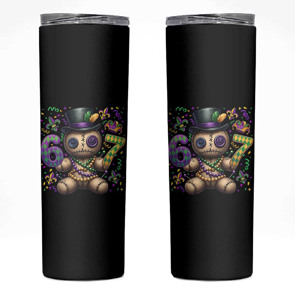 Funny Mardi Gras 67 Voodoo Doll Skinny Tumbler Fat Tuesday Six Seven Meme