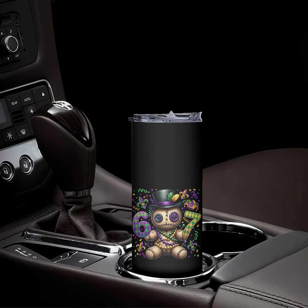 Funny Mardi Gras 67 Voodoo Doll Skinny Tumbler Fat Tuesday Six Seven Meme