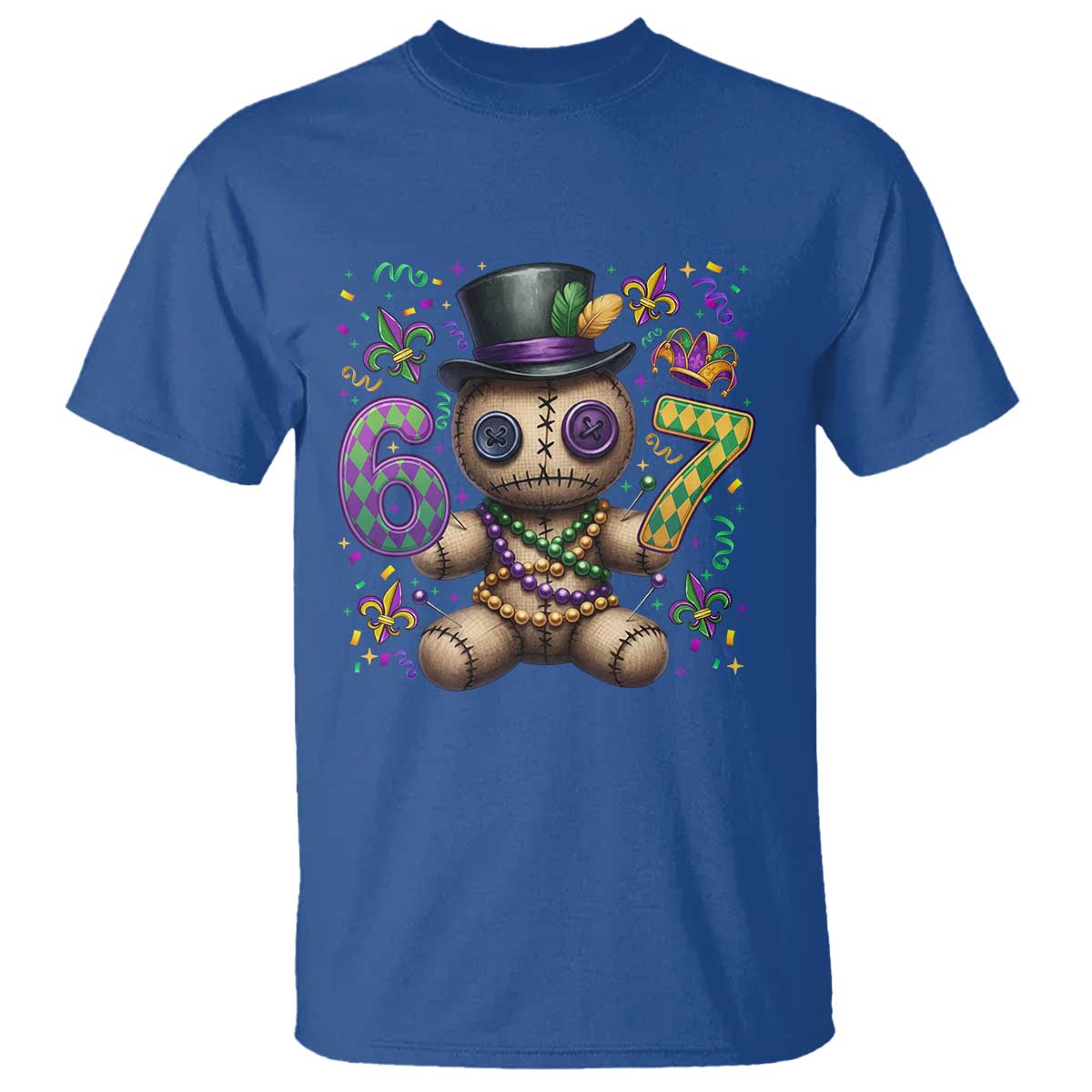 Funny Mardi Gras 67 Voodoo Doll T Shirt Fat Tuesday Six Seven Meme