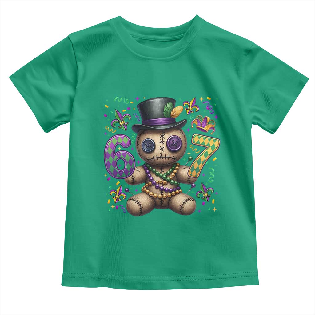 Funny Mardi Gras 67 Voodoo Doll Toddler T Shirt Fat Tuesday Six Seven Meme
