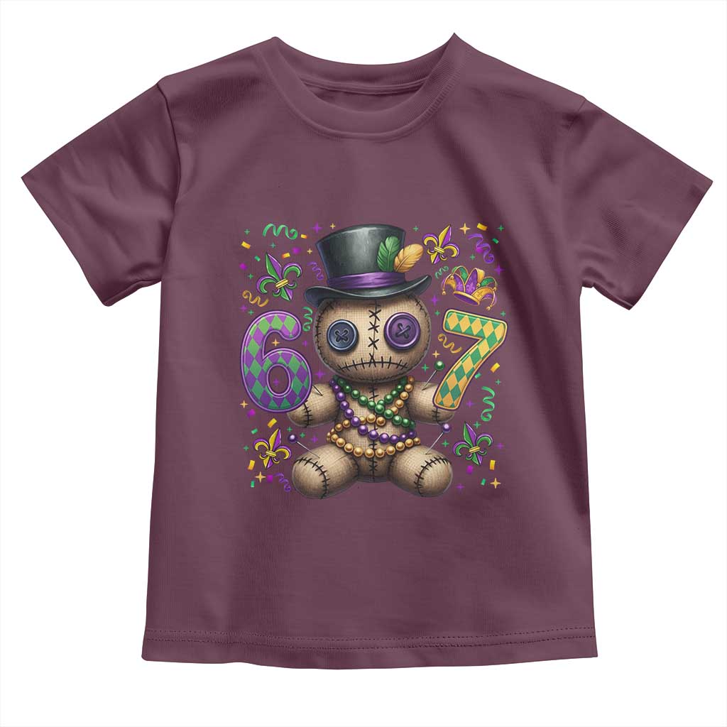 Funny Mardi Gras 67 Voodoo Doll Toddler T Shirt Fat Tuesday Six Seven Meme