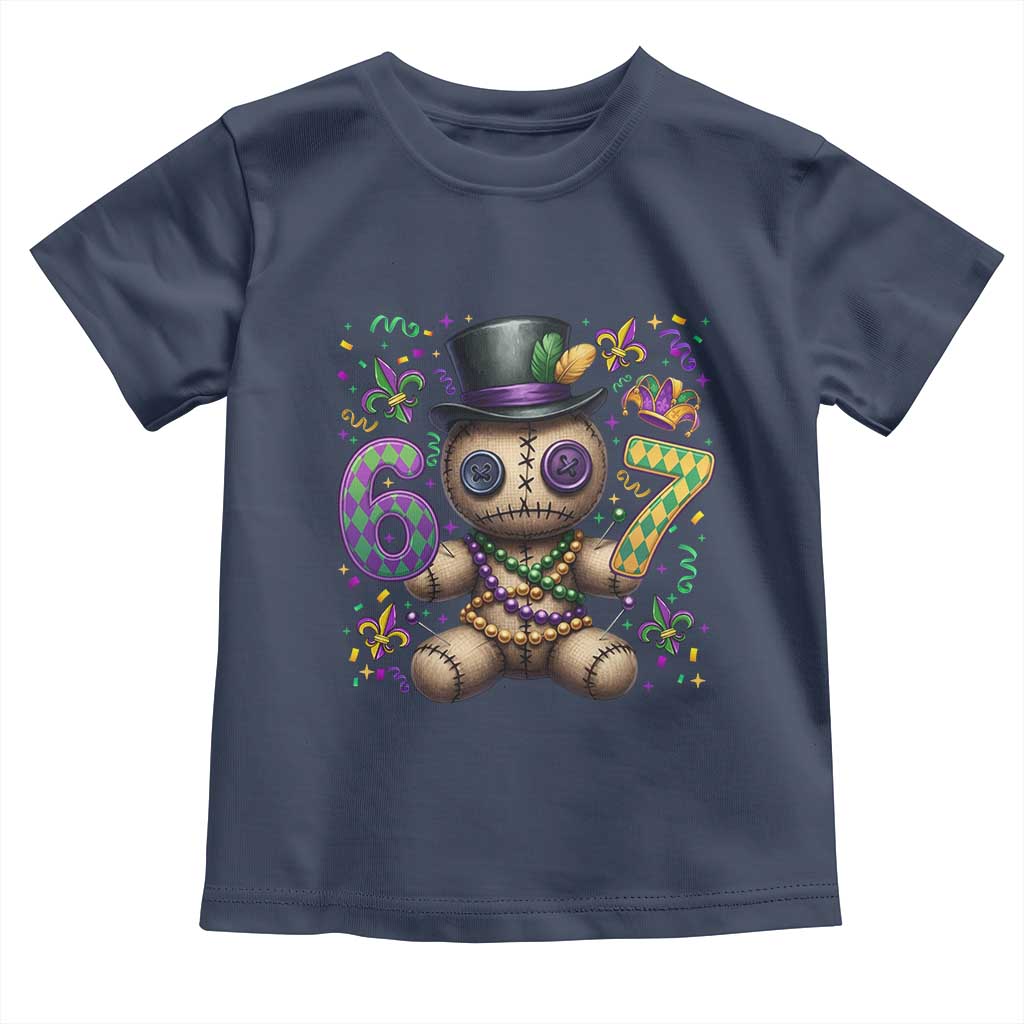 Funny Mardi Gras 67 Voodoo Doll Toddler T Shirt Fat Tuesday Six Seven Meme