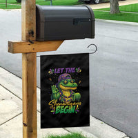 Let The Shenanigans Begin Mardi Gras 67 Meme Garden Flag Funny Alligator Mardigator Six Seven