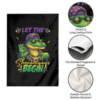 Let The Shenanigans Begin Mardi Gras 67 Meme Garden Flag Funny Alligator Mardigator Six Seven