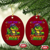 Let The Shenanigans Begin Mardi Gras 67 Meme Ceramic Ornament Funny Alligator Mardigator Six Seven