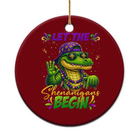 Let The Shenanigans Begin Mardi Gras 67 Meme Ceramic Ornament Funny Alligator Mardigator Six Seven