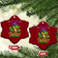 Let The Shenanigans Begin Mardi Gras 67 Meme Ceramic Ornament Funny Alligator Mardigator Six Seven