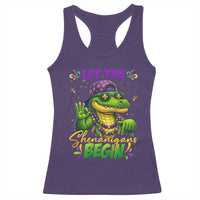 Let The Shenanigans Begin Mardi Gras 67 Meme Racerback Tank Top Funny Alligator Mardigator Six Seven