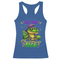 Let The Shenanigans Begin Mardi Gras 67 Meme Racerback Tank Top Funny Alligator Mardigator Six Seven