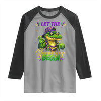 Let The Shenanigans Begin Mardi Gras 67 Meme Raglan Shirt Funny Alligator Mardigator Six Seven