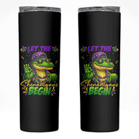 Let The Shenanigans Begin Mardi Gras 67 Meme Skinny Tumbler Funny Alligator Mardigator Six Seven