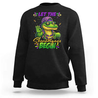 Let The Shenanigans Begin Mardi Gras 67 Meme Sweatshirt Funny Alligator Mardigator Six Seven