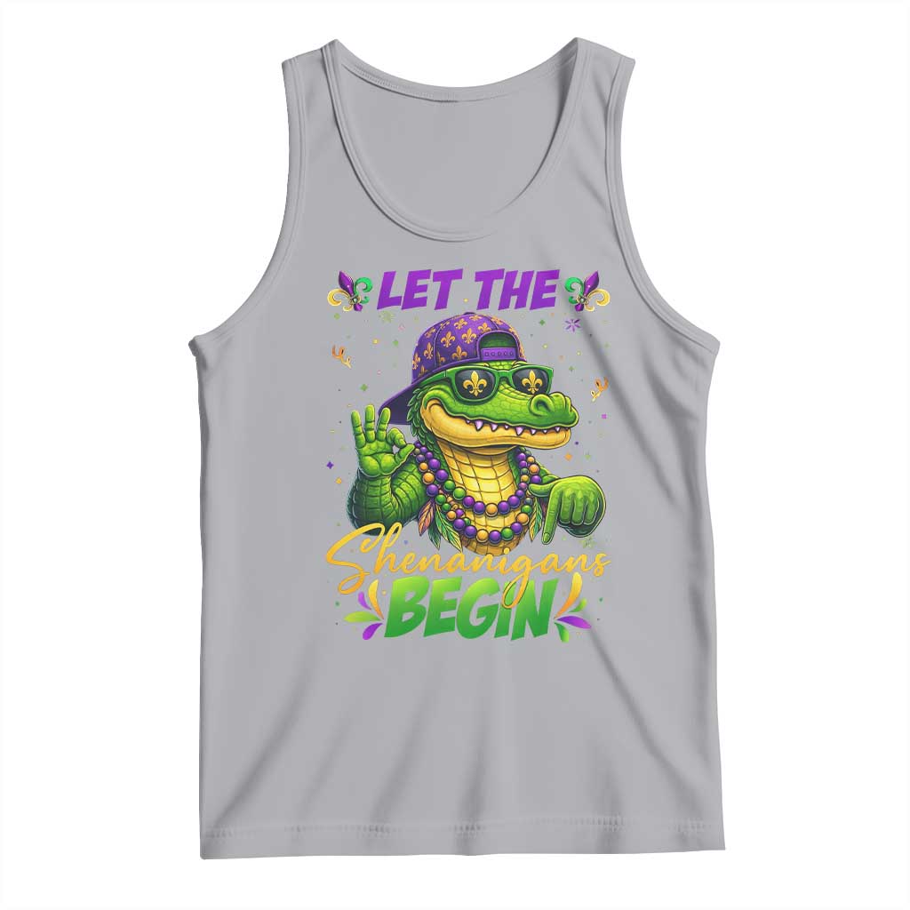 Let The Shenanigans Begin Mardi Gras 67 Meme Tank Top Funny Alligator Mardigator Six Seven