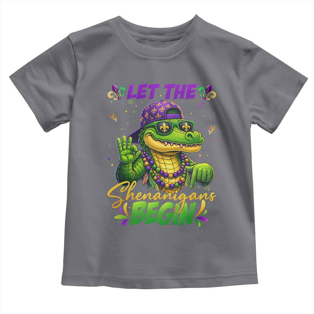 Let The Shenanigans Begin Mardi Gras 67 Meme Toddler T Shirt Funny Alligator Mardigator Six Seven