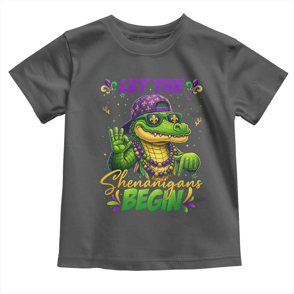 Let The Shenanigans Begin Mardi Gras 67 Meme Toddler T Shirt Funny Alligator Mardigator Six Seven