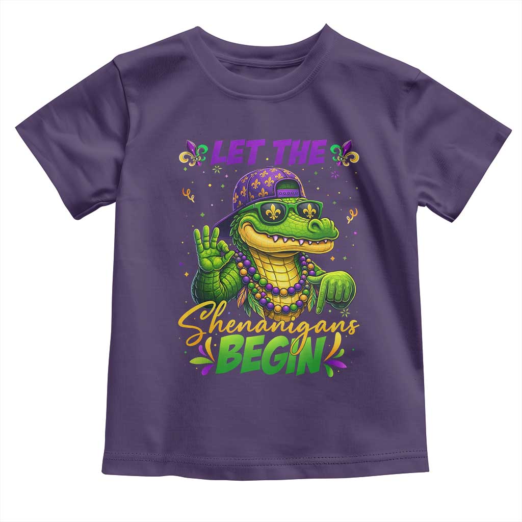 Let The Shenanigans Begin Mardi Gras 67 Meme Toddler T Shirt Funny Alligator Mardigator Six Seven