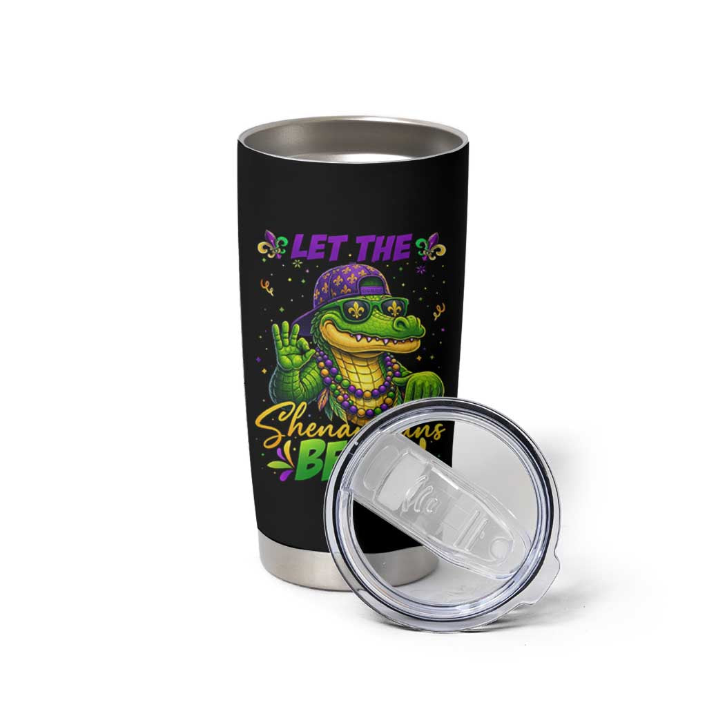 Let The Shenanigans Begin Mardi Gras 67 Meme Tumbler Cup Funny Alligator Mardigator Six Seven