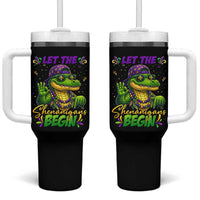 Let The Shenanigans Begin Mardi Gras 67 Meme Tumbler With Handle Funny Alligator Mardigator Six Seven