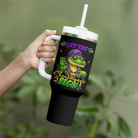 Let The Shenanigans Begin Mardi Gras 67 Meme Tumbler With Handle Funny Alligator Mardigator Six Seven