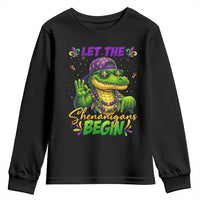 Let The Shenanigans Begin Mardi Gras 67 Meme Youth Sweatshirt Funny Alligator Mardigator Six Seven