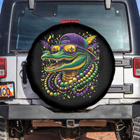 Mardigator Mardi Gras Alligator Carnival Beads Spare Tire Cover