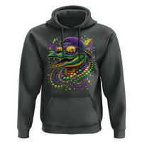 Mardigator Mardi Gras Alligator Carnival Beads Hoodie