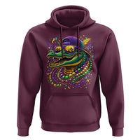 Mardigator Mardi Gras Alligator Carnival Beads Hoodie