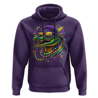 Mardigator Mardi Gras Alligator Carnival Beads Hoodie