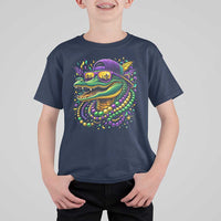 Mardigator Mardi Gras Alligator Carnival Beads T Shirt For Kid