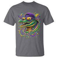 Mardigator Mardi Gras Alligator Carnival Beads T Shirt