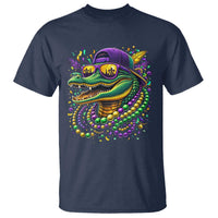 Mardigator Mardi Gras Alligator Carnival Beads T Shirt