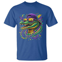 Mardigator Mardi Gras Alligator Carnival Beads T Shirt