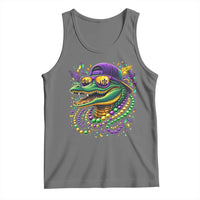 Mardigator Mardi Gras Alligator Carnival Beads Tank Top